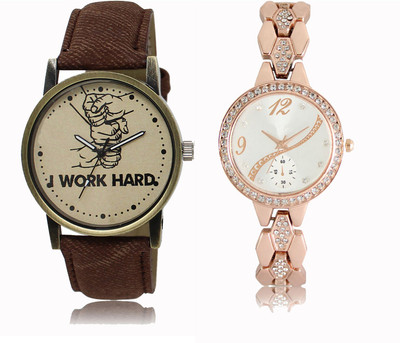FERRIZZO Couple Watch With New Look Designer Printed Dial LR 029 _ 215 Watch - For Men & Women