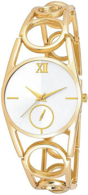 

KDS k-1021 gold bracelet strap ring chronograph pattern watch for women Watch - For Girls Watch - For Women