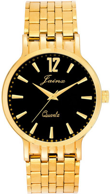 

JAINX JM1108 Black Dial Golden Premium Analog Watch - For Men