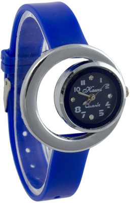 

FabSale Blue Chand Dial Pu Strap Watch For Girls Watch - For Women