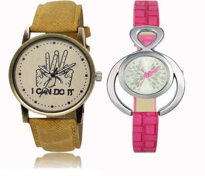 

FERRIZZO Couple Watch With New Look Designer Printed Dial LR 030 _ 205 Watch - For Men & Women