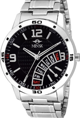 

MINSK MK7064 Bare Basic Stainless strap Men's Watch - For Boys