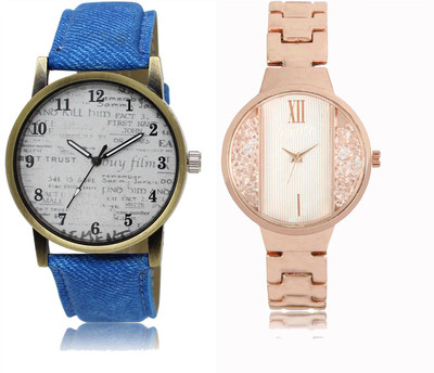 

FERRIZZO Couple Watch With New Look Designer Printed Dial LR 028 _ 217 Watch - For Men & Women
