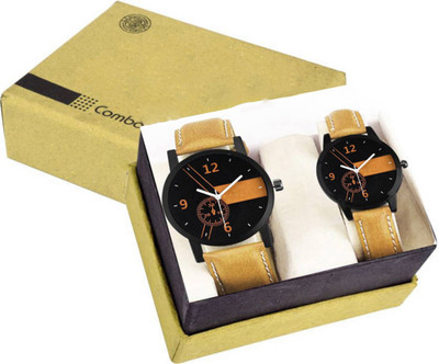 

FabSale Set Of Two Combo Watch - For Men & Women