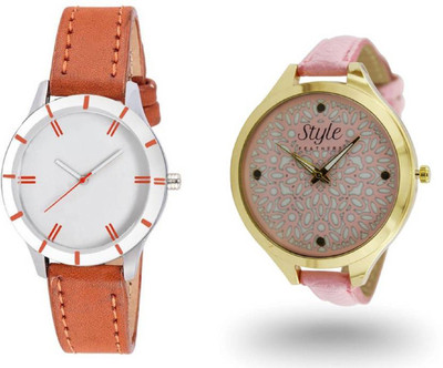 

Talgo RRWRINGWSFFLOWERPK White Analogue Dial Brown Leather Belt And Pink Flower Design Dial Pink Leather Belt ( Combo Of 2 ) Watch - For Girls