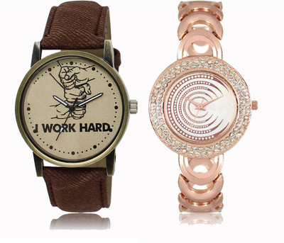 

FERRIZZO Couple Watch With New Look Designer Printed Dial LR 029 _ 202 Watch - For Men & Women