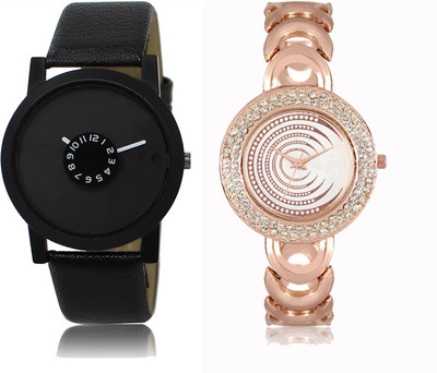 FERRIZZO Couple Watch With New Look Designer Printed Dial LR 025 _ 202 Watch - For Men & Women