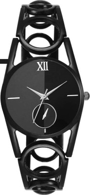 

Varni Retail Stylish Black Dial Black Metal Strap Bracelet Style Girls Watch For Women Watch - For Women