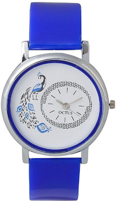 

TESLO Blue Color Peacock Round Dial Comfortable Strap Women's Watch Party Wedding And Wrist Watch Of Formal Watch And Look For Girls , Women New collection Watch - For Girls