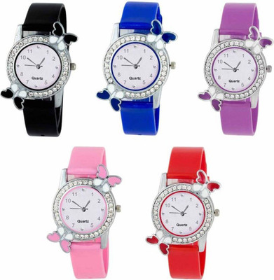 

iDIVAS ALK 54202 Stylish Beautiful Designer Black Dial and Fancy Flower With 1 year Warranty Watch - For Women