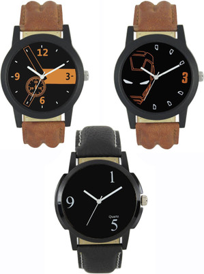 

FabSale Stylish Designer 2018 New Rick Look Set Of 3 Combo Pack Watch - For Boys
