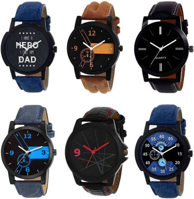 

FabSale Set Of Six Combo Watch - For Men & Women