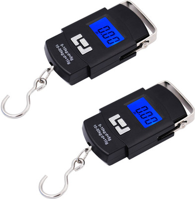 

Xhaiden Black Digital Hanging |Pack of 2| Flat Cylinder Luggage 50kg Weighing Scale(Black)