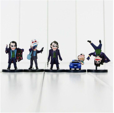 

ZenShanti Joker-Heath Ledger Mini Action Figure Toys 5pc/set | Joker Collection Model Toys(Blue, Green, White)