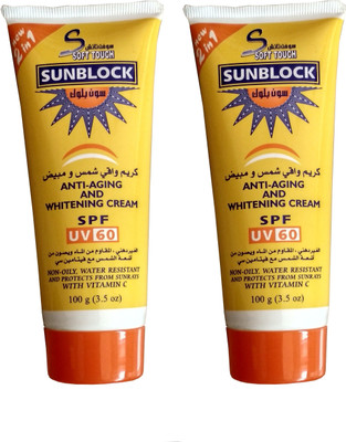 

Soft Touch Sun Block Anti-Aging & Whitening SPF UV 60 (200 g)(200 ml)