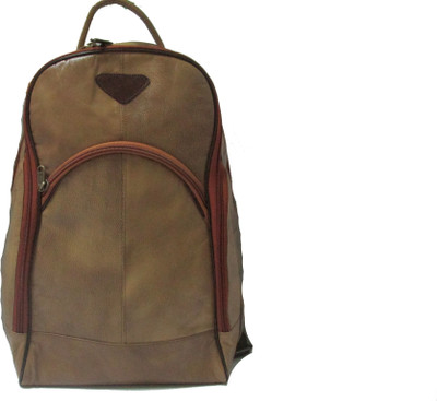

iDODO Genuine Leather 30 L Laptop Backpack(Tan), Mango tan