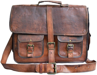 

styloleather bag stylo19 Messenger Bag(Brown, 16 inch)