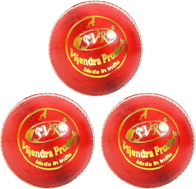 

SVR Tournament Professionals Premium Leather Cricket Leather Ball(Pack of 3, Red)