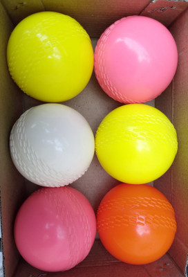 

Tima WIND BALL Cricket Ball - Size: STANDARD (Pack of 6, Multicolor) Cricket Rubber Ball - Size: 5(Pack of 6, Multicolor)