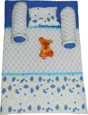 Creative Textiles Cotton Bedding Set(Blue:brown)