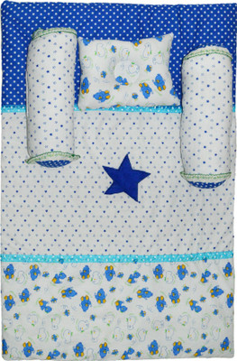 

Creative Textiles Cotton Bedding Set(skyblue:white)