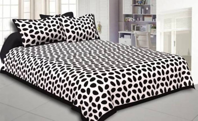 

Naiwal Fashion 150 TC Cotton Double Printed Bedsheet(Pack of 3, Black)
