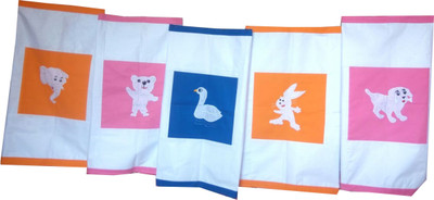 

Big Star 0 TC Cotton Crib Animal Bedsheet(Pack of 5, White)