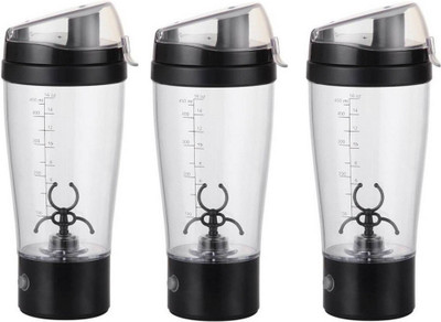 

ELEGANTSHOPPING bottle 450 ml Shaker(Pack of 3, White, Black), Black;white