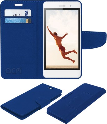 ACM Flip Cover for Micromax Canvas Spark 4g(Blue, Cases with Holder, Pack of: 1)