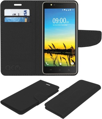 ACM Flip Cover for Lava A79(Black, Cases with Holder, Pack of: 1)