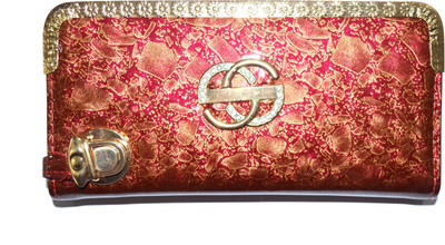 

Pin to Pen Casual Maroon, Gold Clutch, Gold;maroon