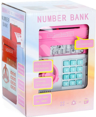 Revent Coin Bank Plastic Multicolour Coin Bank(Pink)