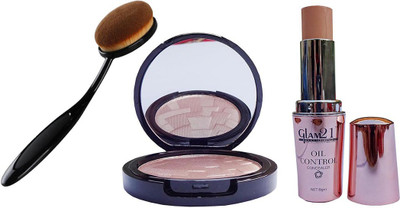 

KASCN ORIGINAL HIGH QUALITY PROFESSIONAL CONCEALER,HIGHLIGHTER,BRUSH COMBO KIT FOR ALL SKIN TONE(Set of 1)