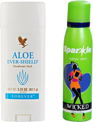 

Forever Aloe Ever Shield 92.1 g (067) With one sparkle perfume spray 150 ml(Set of 2)