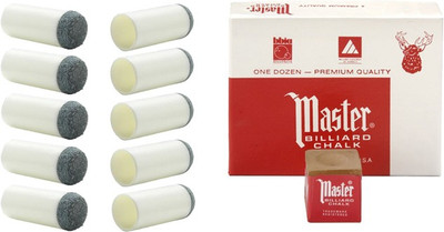 

JBB COMBO OF MASTER BROWN CHALK 12 PCS & SLIP ON TIP 9MM (10PCS) JBBC120 Billiards Cue Stick(Microfibre)