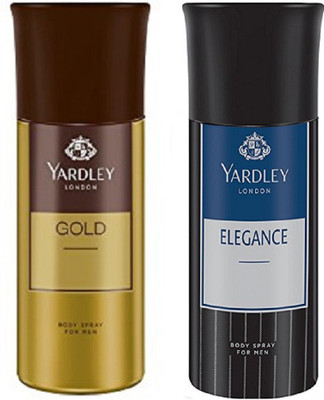 

yardely ELEGLANCE,GOLD Body Spray - For Men & Women(300 ml, Pack of 2)
