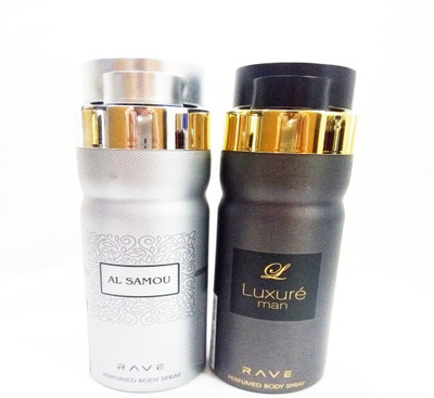 RAVE AL SAMOU AND LUXURE MAN Perfume Body Spray - For Men & Women(400 ml, Pack of 2)