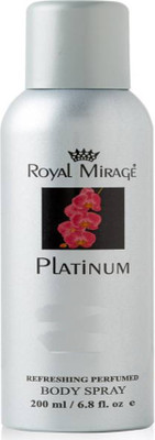 

Royal Mirage Platinum Refreshing Perfumed Deodorant Spray - For Men(200 ml)