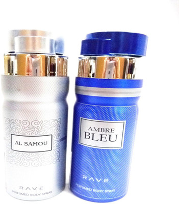 

RAVE AL SAMOU AND AMBRE BLEU Perfume Body Spray - For Men & Women(400 ml, Pack of 2)