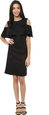 HARPA Women Sheath Black Dress