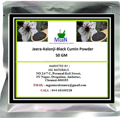 

MGBN JEERA-KALONJI-BLACK CUMIN-POWDER-SKIN CARE 50 GM(50 g)