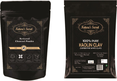 

Nature's secret kaolin clay 250G and activated charcoal 200g for skin and DIY product(450 g)