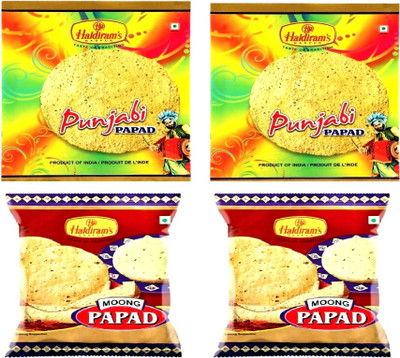 

Haldiram's Moong Papad and Punjabi Papad (Combo Pack) Masala Papad 800 g(Pack of 4)