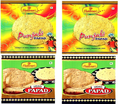 

Haldiram's Udad Papad and Punjabi Papad (Combo Pack) Masala Papad 800 g(Pack of 4)