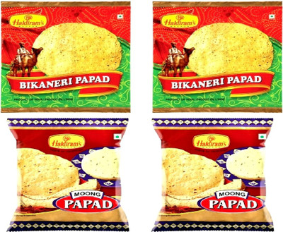 

Haldiram's Moong Papad and Bikaneri Papad (Combo Pack) Masala Papad 800 g(Pack of 4)