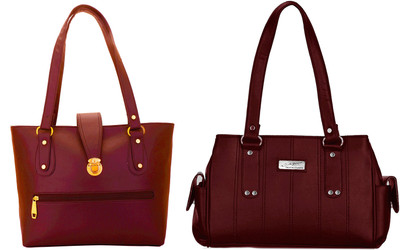 Lady bar Shoulder Bag(Maroon, Maroon)