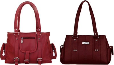 

Lady bar Shoulder Bag(Maroon, Maroon)
