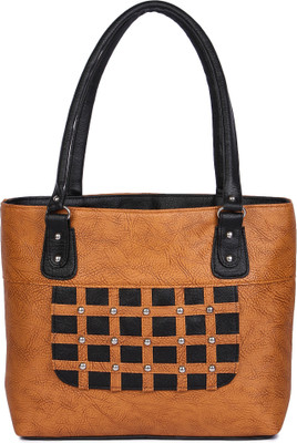 Kandel London Shoulder Bag(Tan, Black), Black;tan