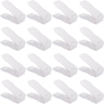

SEVVY Shoe Slot Storage Organizer - Set of 16 | Shoe Slot Space Saver | Adjustable Shoe Storage Organiser Shoe Organizer - White Shoe Organizer( )