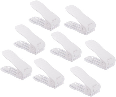 

SEVVY Shoe Slot Storage Organizer - Set of 8 | Shoe Slot Space Saver | Adjustable Shoe Storage Organiser Shoe Organizer - White Shoe Organizer( )